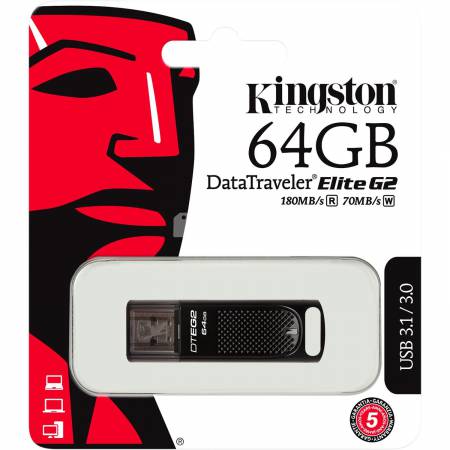 Fleş kart Kingston 64GB USB 3.1/3.0 DT Elite G2 (metal) 180MB/s read, 70MB/s write
