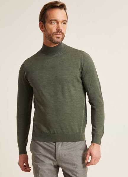 Kişi sviteri BİSSE Regular Fit Green