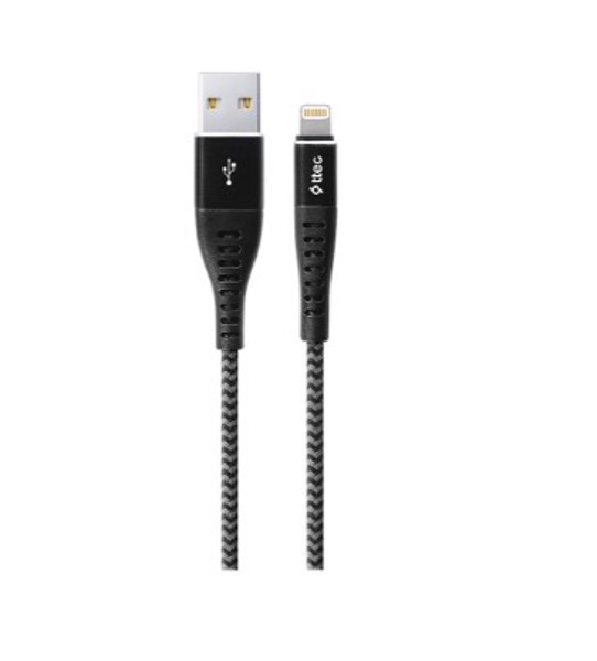 Lightning kabeli Ttec ExtremeCable Charge / Data Cable , Lightining, Black