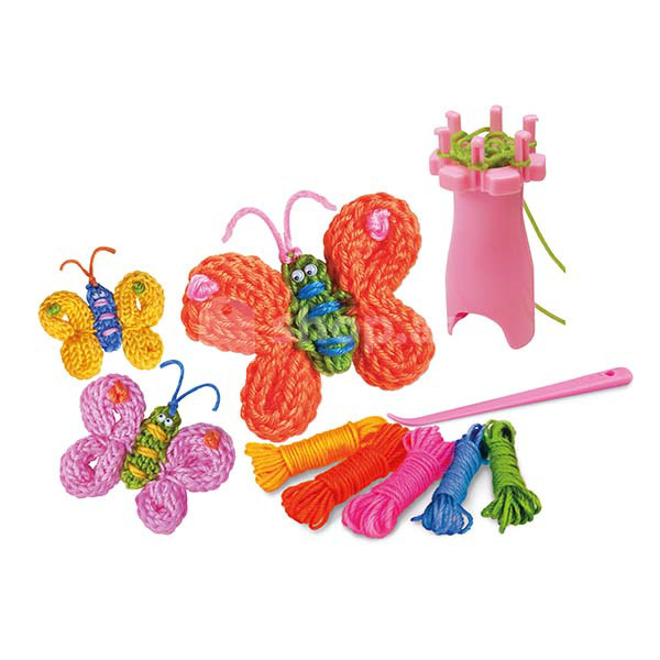 Uşaq yaradıcılığı üçün dəst 4M Little Craft / French Knit Butterfly Kit
