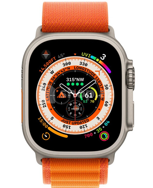 Smart saat Apple Watch Ultra GPS + Cellular, 49mm, Natural, Orange Alpine Loop