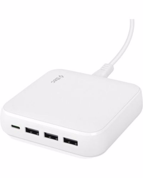 Adapter Ttec SmartCharger Duo GAN PD 65W Fast Travel Charger USB-C + USB-C, White