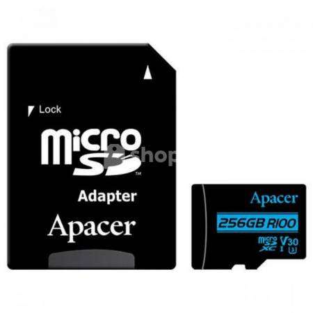 Yaddaş kartı Micro SDHC Apacer 256 GB UHS-I U3 V30 R100 Class 10 + SD adapter