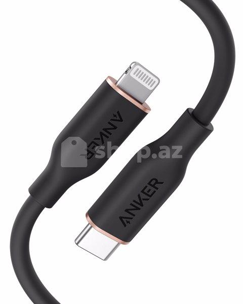 USB Type-C to Lightning  kabeli Anker PowerLine III 0.9 m Black