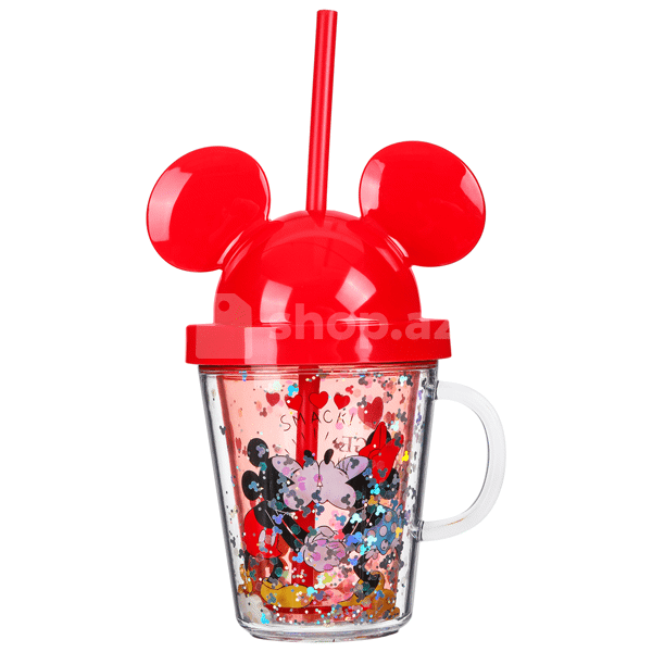 Maye qabı Miniso Mickey Mouse Collection Straw with Lid 280ml
