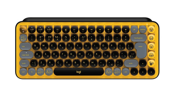 Klaviatura Logitech  POP Keys Wireless Mechanical Keyboard With Emoji Keys - BLAST_YELLOW