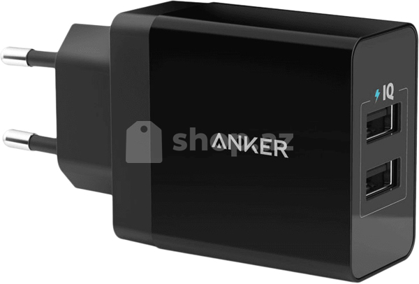 Adapter Anker 24W 2-Port USB Charger EU - Black (A2021L11)