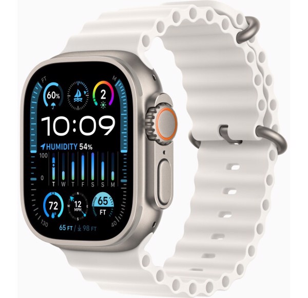 Smart saat Apple Watch Ultra 2 GPS + Cellular, 49mm Titanium Case with White Ocean Band