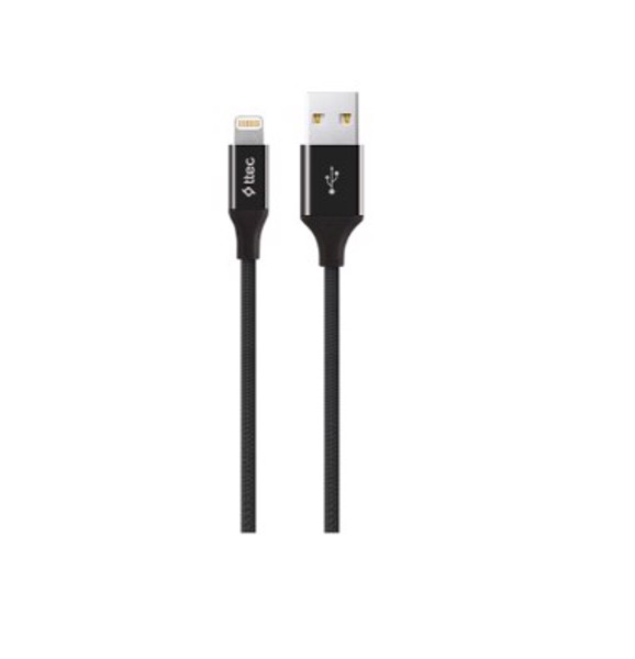 Lightning kabeli Ttec AlumiCable Lightning USB Charge / Data Cable , Black