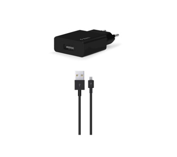 Adapter Ttec SmartCharger Travel Charger, 2.1A, USB-A + Lightning Cable (2SCS20LB), Black