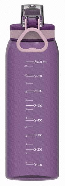 Maye qabı Miniso Plastic Cool with Handle (900mL. Purple)