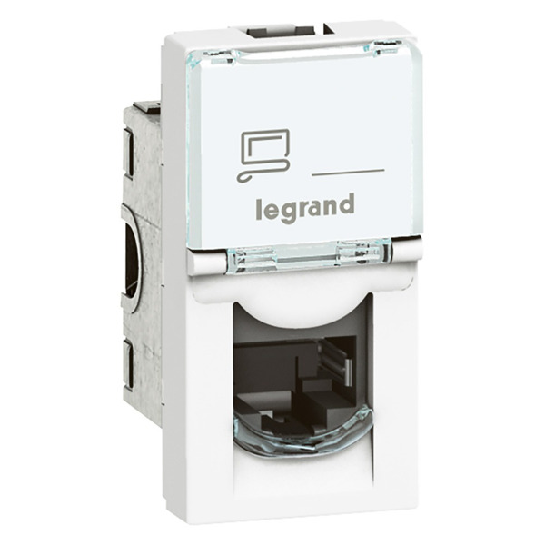 RJ 45 socket Legrand 6 FTP 1 module Mosaic white