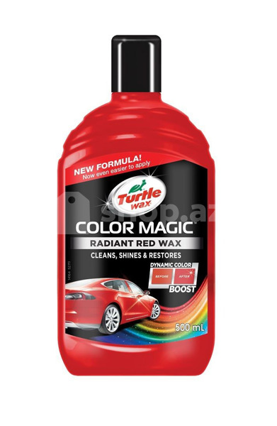 Xarici təmizləmə üçün vasitə Turtle Wax Color Magic RADIANT RED WAX 500ML