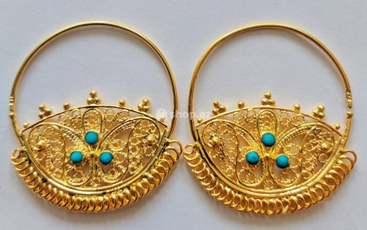 Gümüş sırğa Irs Traditional Jewellery S00 24 Firuzə