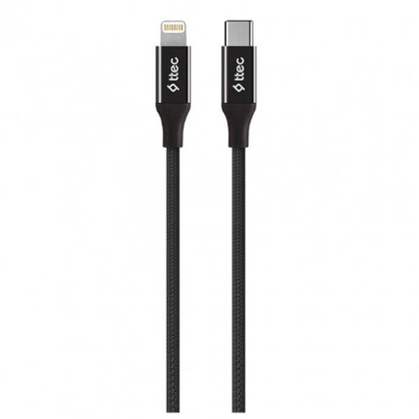 USB Type-C to Lightning  kabeli Ttec AlumiCable Type-c to Lightning Fast Charging Gray