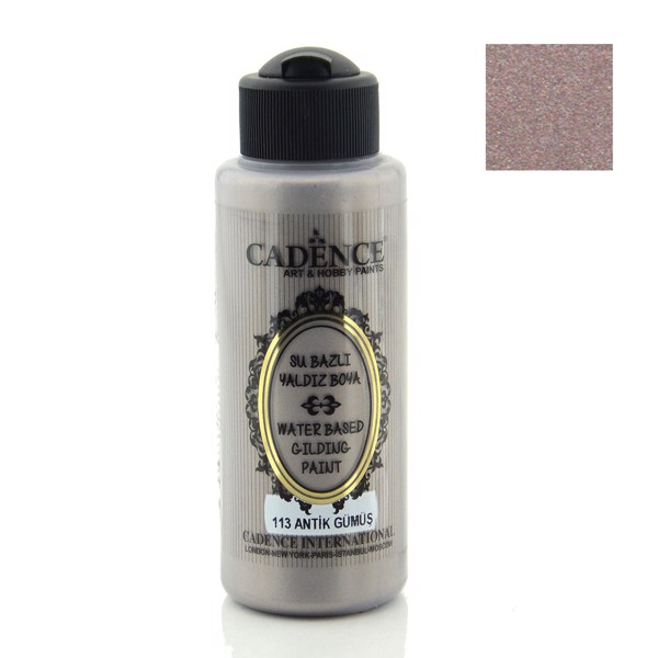 Metalik boya Cadence Waterbased Gilding Paint 113 Antique Silver