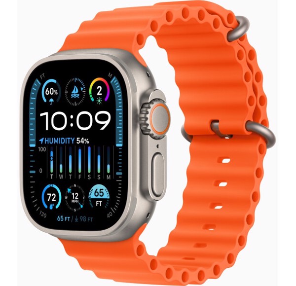 Smart saat Apple Watch Ultra 2 GPS + Cellular, 49mm Titanium Case with Orange Ocean Band