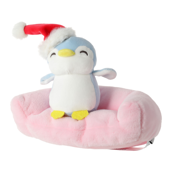 Yumşaq oyuncaq Miniso Christmas Hat Penguin Couple Couch