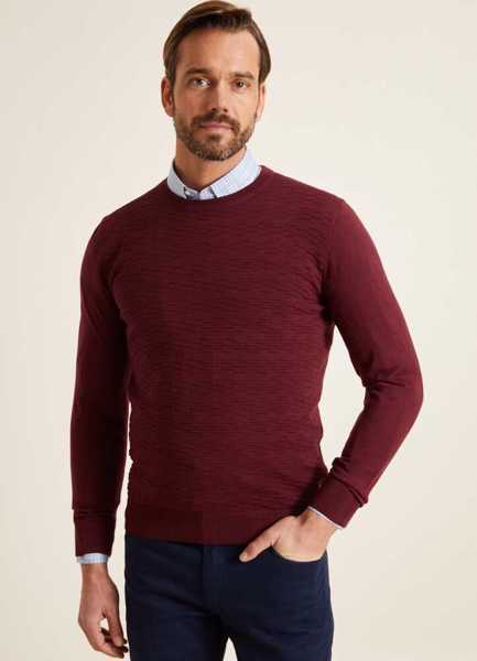 Kişi sviteri BİSSE Regular Fit Bordo
