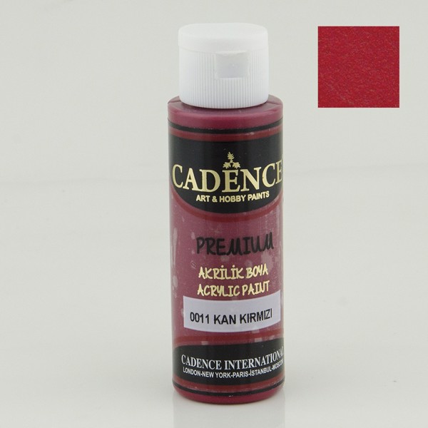 Dekorativ akril boya Cadence Premium 0011 Blood Red 70 ml