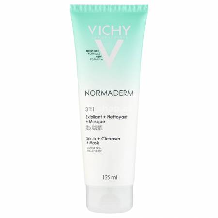  Maska - skrab üz dərisini təmizləmək üçün Vichy NORMADERM 3IN1 CLEANSING 125ML