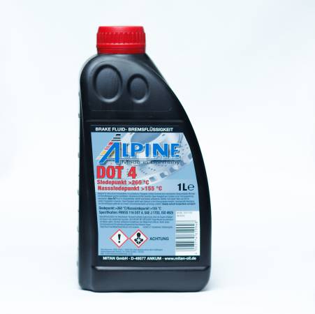 Əyləc sistemin mayesi Alpine Brake Fluid Dot 4 1 LT