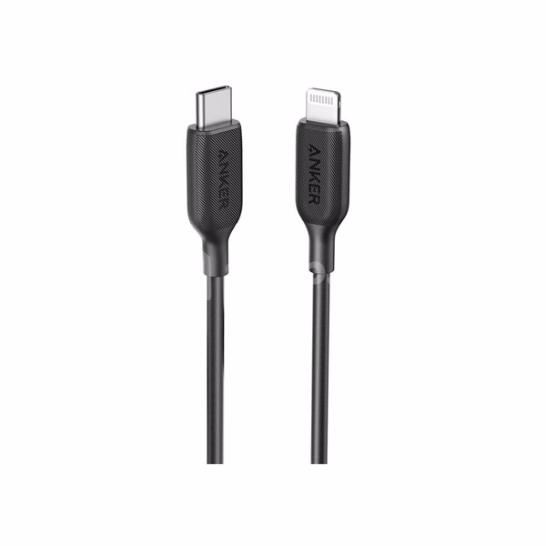 USB Type-C to Lightning  kabeli Anker PowerLine III 0.9m Black