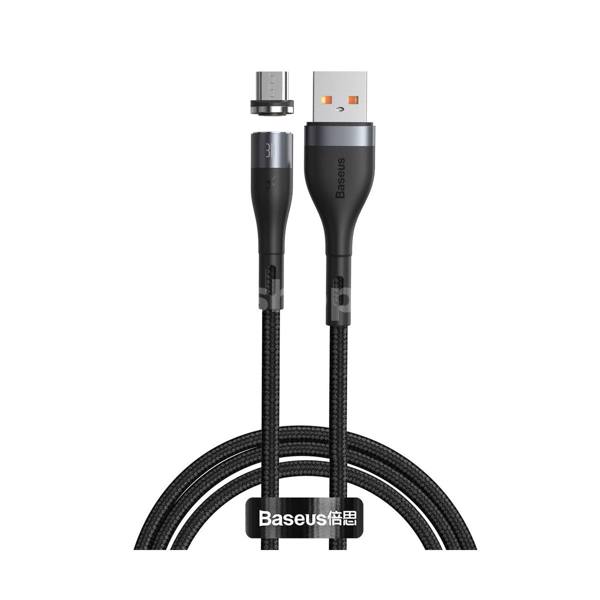Micro USB kabeli Baseus Zinc Magnetic Safe Fast Charging Data Cable USB to Micro 2.1A 1 м Black-Grey (CAMXC-KG1)