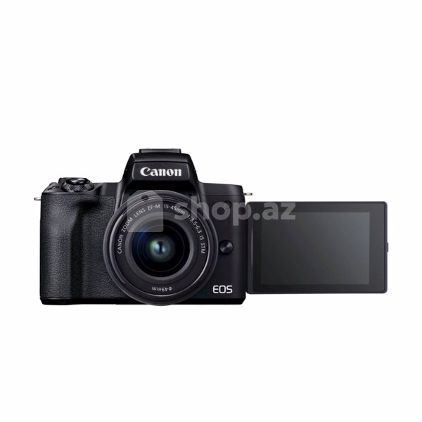 Fotoaparat Canon  EOS M50 Mark II + 15-45 мм f/3.5-6.3 IS STM + 55-200 мм f/4.5-6.3 IS STM Black (4728C041)
