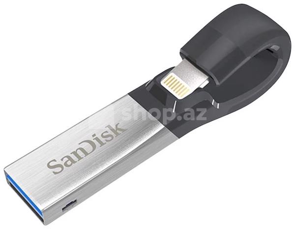 Fleş kart Sandisk iXpand 64GB Lightning Apple USB 3.0 (SDIX30N-064G-GN6NN)