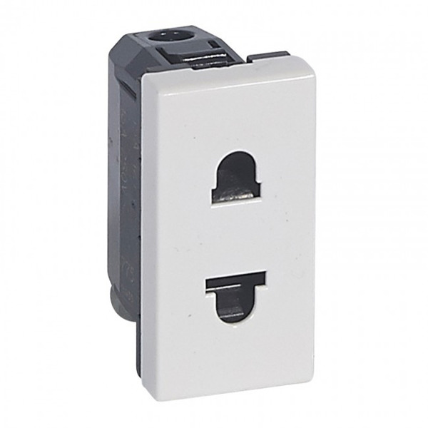 Elektrik yuvası Legrand  0 775 01 Socket outlet Mosaic - Euro-US - 2P - 1 module - white