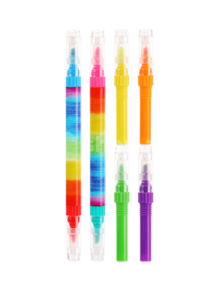Flomaster Miniso Double Ended Refillable Fluorescent Highlighter (8 Colors)
