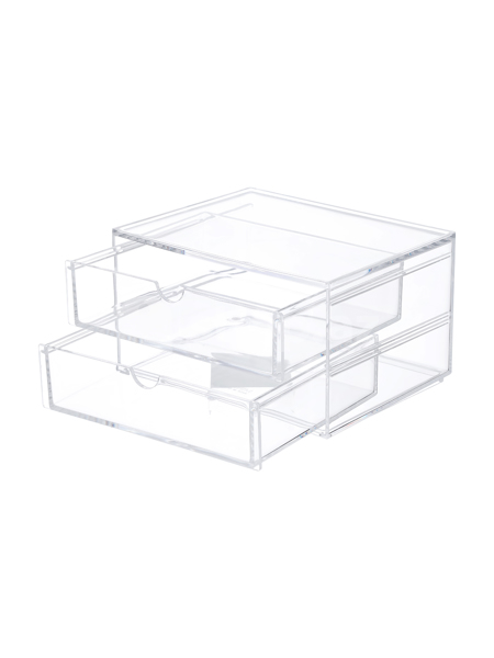 Kosmetika üçün orqanayzer Miniso Transparent Free Combination Series Two-grid Case with Drawers