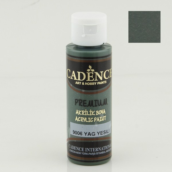 Dekorativ akril boya Cadence Premium 9006 Oil Green 70 ml