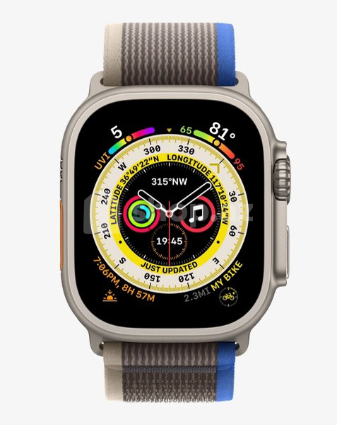 Smart saat Apple Watch Ultra GPS + Cellular, 49mm, Natural, Blue/Gray Trail Loop