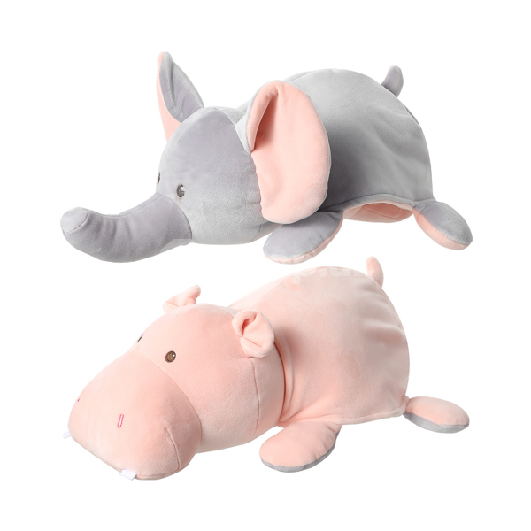 Yumşaq oyuncaq Miniso 15in. Reversible Plush (Elephant & Hippo)