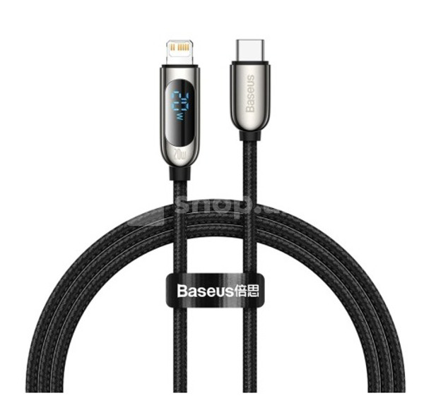 Baseus  Display Fast Charging Data Cable Type-C to Lightning 20W 1m Black