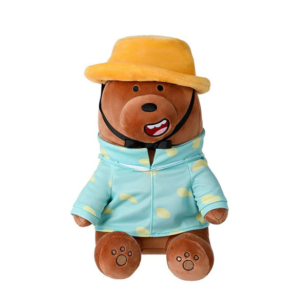 Yumşaq oyuncaq Miniso We Bare Bears Collection Summer Vacation Series(Grizz)