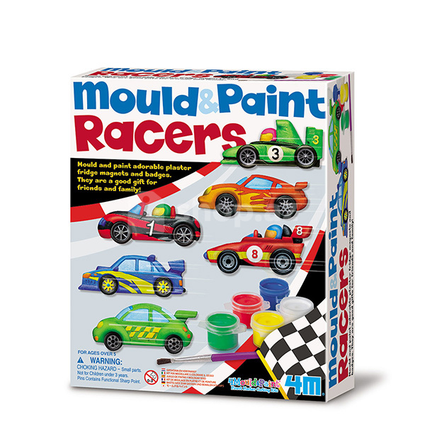 Uşaq yaradıcılığı üçün dəst 4M Mould and Paint Racer