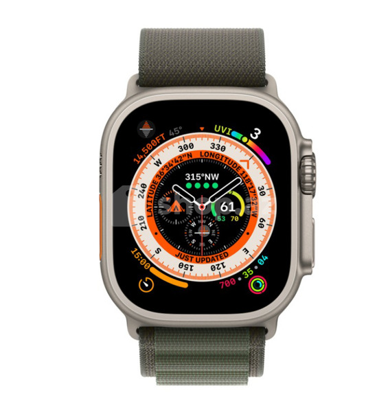 Smart saat Apple Watch Ultra GPS + Cellular, 49mm, Natural, Green Alpine Loop