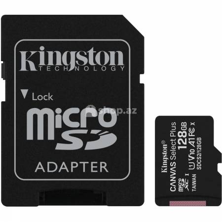 Yaddaş kartı Micro SD Kingston 128G Select Pls 100R C10