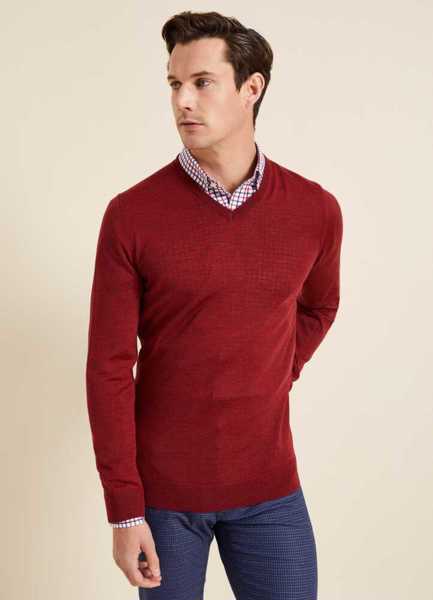 Kişi sviteri BİSSE Regular Fit Red