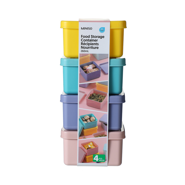 Yemək üçün konteyner Miniso Storage (M, 4pcs)