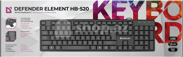 Klaviatura Defender Element HB-520 USB