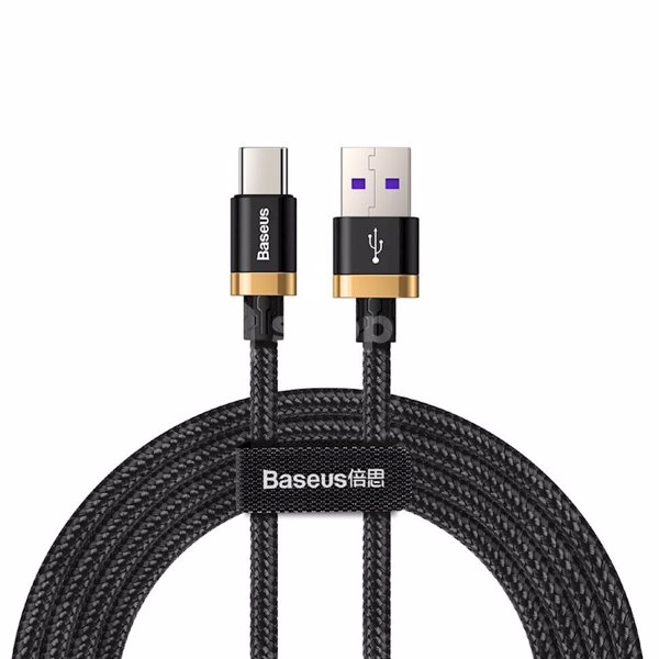 USB Type-C kabeli Baseus Purple Gold Red HW flash charge cable USB For Type-C 40W 2m Gold black