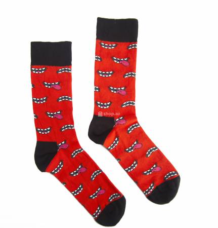 Kişi corabı Funny Socks Qırmızı dil