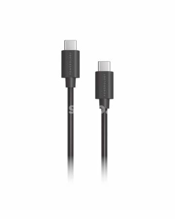  USB Type-C kabeli Powerology PVC TYPE-C TO TYPE-C PD CABLE 1.2M - BLACK