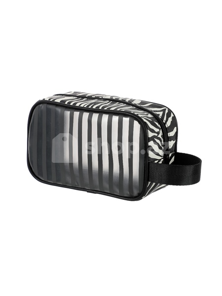 Kosmetika çantası Miniso Striped Color-matching Square (Zebra Patterned.Black)