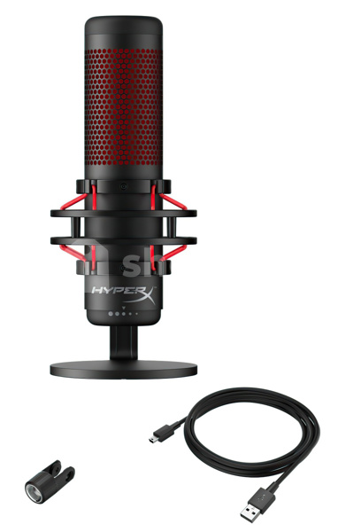 Mikrofon HyperX QuadCast Blk-Rd (HX-MICQC-BK)