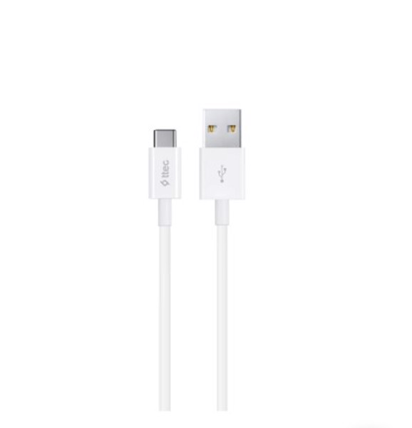 USB Type-C kabeli Ttec Charge / Data Cable , 2.0 , White